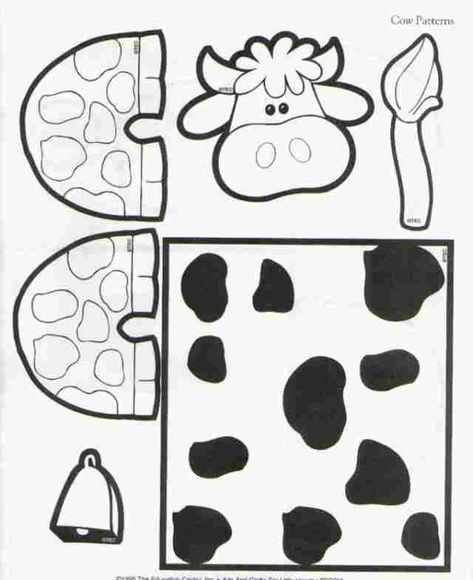 C is for cow: TOILET PAPER ROLL COW CRAFT | template. Cow Craft, Farm Animal Crafts, Toilet Roll Craft, Farm Preschool, Farm Activities, Farm Crafts, Toilet Paper Roll Crafts, Animal Crafts For Kids, Paper Toy