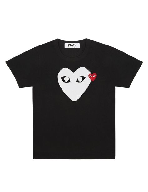 Comme Des Garcons Men, Cdg Play, Comme Des Garcons Black, Outfits Hombre, Comme Des Garcons Play, Meow Meow, White Heart, Heart On, Heart Print