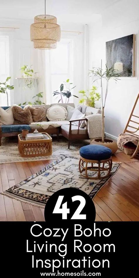 Explore 42 cozy Boho living room ideas that blend comfort and eclectic style. From layered textures to vibrant patterns, these inspirations create a warm, inviting space perfect for relaxation and creativity. Embrace the Bohemian vibe in your living room decor. Bohemian Wall Decor Living Room, Boho Remodel, Boho Transitional, Scandi Boho Living Room, Layered Textiles, Boho Hippie Home, Rec Rooms, Boho Decor Ideas, Boho Living Room Inspiration