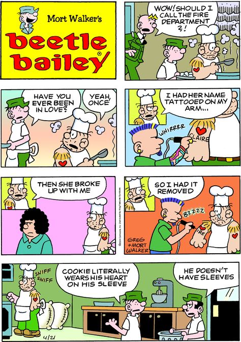 Beetle Bailey Comic, Beetle Bailey, The Beetle, Classic Comedies, April 21, Comic Strip, Rose Buds, Comics