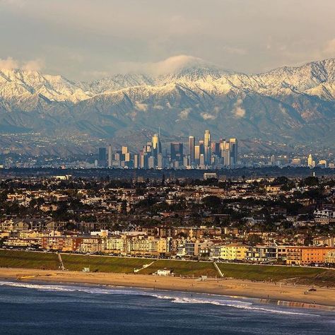 DTLA | Los Angeles on Instagram: “Picture perfect! @bay.photography and love your knowledge of our local mountains! ・・・ Winter in LA means stormy weather, cleaner air, high…” Winter In La, Bay Photography, San Gabriel Mountains, High Clouds, Once In A Blue Moon, San Gabriel, Visit California, Stormy Weather, South Bay