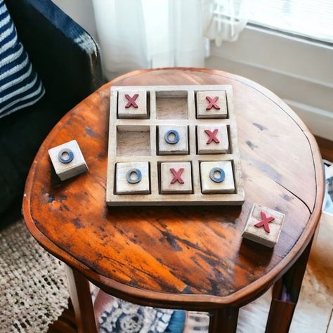 Fun and Educational Classic Wood Tic Tac Toe Board Game - Etsy Tic Tac Toe Cup Game, Wooden Tic Tac Toe Board Diy, Ceramic Tic Tac Toe Board, Wood Monopoly Board, Wooden Tic Tac Toe Game, Wooden Board Game, Scrabble Board Game, Kid Friendly Party, Tic Tac Toe Board