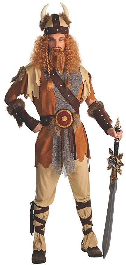 Rubie's Costume Co. Men's Viking Warrior Costume #vikings #vikingscostume #ragnarlothbrok #lagertha #halloween #vikings Viking Warrior Costume, Real Vikings, Brown Tunic, Warrior Costume, Viking Costume, Viking Warrior, Fancy Dresses Party, Historical Costume, Fancy Dress Costumes