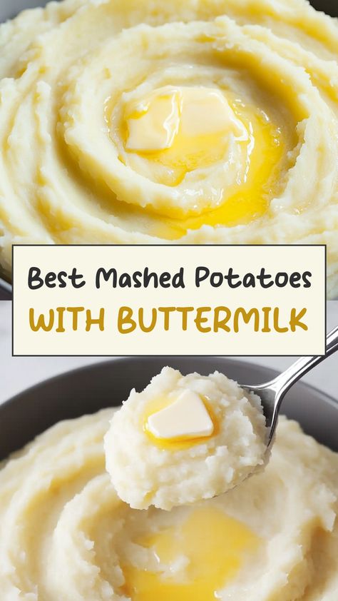 Indulge in the creamy goodness of mashed potatoes with buttermilk! This classic side dish is a perfect addition to any meal. The rich flavor of buttermilk adds a delicious tanginess that elevates the beloved comfort food to a whole new level. Whether paired with roasted chicken, grilled steak, or served on its own, these mashed potatoes are guaranteed to be a crowd-pleaser. Longhorn Mashed Potatoes Recipe, Buttermilk Mashed Potatoes Recipe, Silky Smooth Mashed Potatoes, Buttermilk Potatoes, Mashed Potatoes With Buttermilk, Southern Mashed Potatoes, Best Mash Potato Recipes, Best Mashed Potatoes Recipe, Mashed Turnips