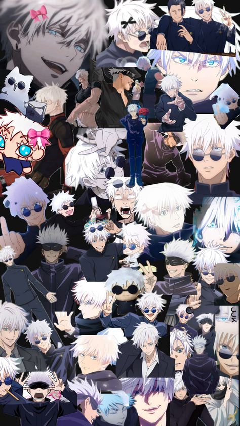 Gojo Gojo Collage, Anime Lock Screen Wallpapers, Anime Lock Screen, Anime Drawing Books, Recent Anime, Cute Anime Wallpaper, Anime Poses Reference, Drawing Poses, Anime Poses