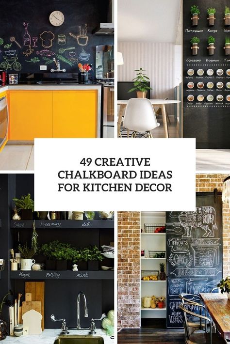 creative chalkboard ideas for kitchen decor cover Blackboard Wall Kitchen, Chalkboard Ideas For Kitchen, Creative Chalkboard Ideas, Ideas For Kitchen Decor, Chalkboard Wall Kitchen, Kitchen Blackboard, Chalkboard Kitchen, Kitchen Chalkboard, Large Chalkboard