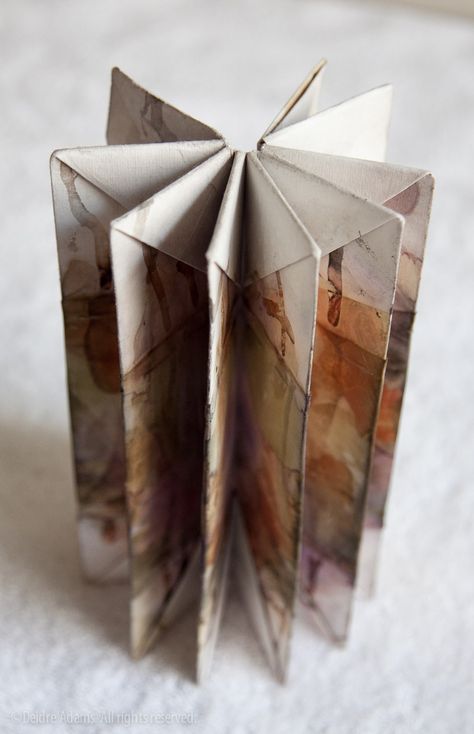 Deidre Adams, One Page Book, Blizzard Book, Hedi Kyle, Book Art Tutorial, Book Structure, India Flint, Book Tutorial, Bookbinding Tutorial