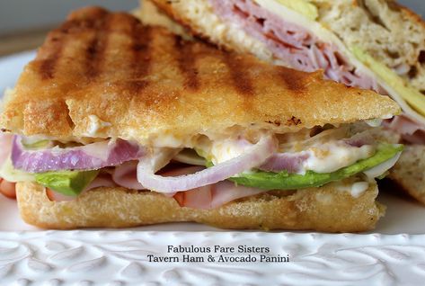 Ham Panini Recipes, Ham Panini, Avocado Panini, Ham Sandwich Recipes, Avocado Sandwich Recipes, Pizza Nachos, Sandwich For Lunch, Cheese Panini, Panini Recipes