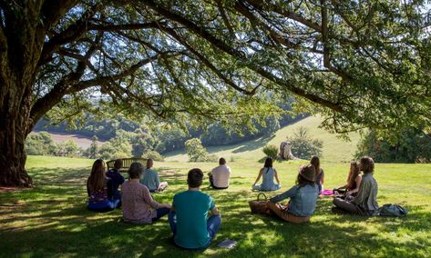 10 of the best meditation retreats in the UK and Europe | Travel | The Guardian Mindfulness Retreat, Outdoor Meditation, Group Meditation, Rishikesh Yoga, Spiritual Retreat, Meditation Retreat, Best Meditation, Green Travel, Secluded Beach