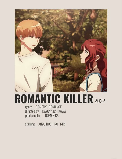 Minimalist Anime Poster, Romantic Killer, Relatable Illustrations, Poster Polaroid, Life With A Newborn, Minimalist Anime, Best Romance Anime, Anime Suggestions, New Movies To Watch