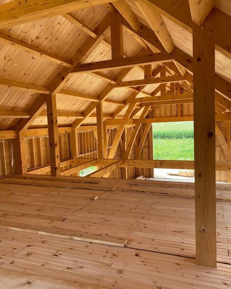 Timber Frame Cabin, Garage Design Interior, Silo House, Homestead House, Timber Frame House, Log Home Floor Plans, Timber Frame Construction, Carport Designs, Small Cottages