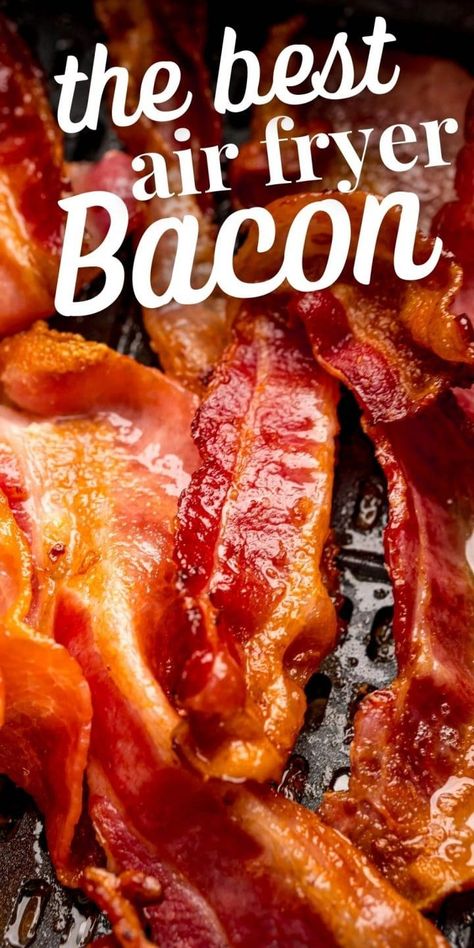 The Best Air Fryer Bacon Recipe - Sweet Cs Designs Air Fry Bacon, Easy Eggs Benedict, Air Fryer Bacon, Perfect Bacon, The Best Air Fryer, Easy Bacon, Breakfast Recipes Sweet, Beef Bacon, Bacon Recipe