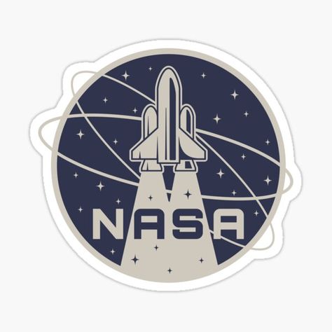 A Retro logo design inspired by NASA - Perfect for shirts, posters, stickers, and many more! • Millions of unique designs by independent artists. Find your thing. Logo Design Sticker, Logo Design Black, Nasa Vintage, Tee Sticker, Vintage Nasa, Retro Logo Design, Nasa Logo, Retro Logos, Black Stickers