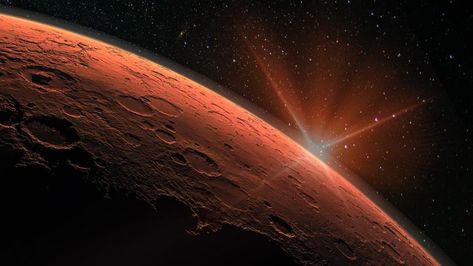 It’s Equinox On Mars. Here’s How To See The ‘Red Planet’ From Your Backyard Mars Aesthetic, Mars Atmosphere, Mars Project, Mars Wallpaper, Planet App, Space Landscape, Mars Planet, Red Space, Space Aesthetic