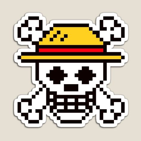 Straw Hat Pirates, One Peace, Straw Hat, Pixel Art, Straw, Cross Stitch, One Piece, Memes, Hats