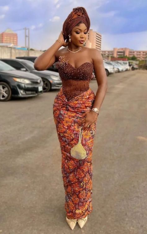 Gown Dress For Women, Lace Gown Dress, Owambe Styles, Nigerian Dress Styles, Aso Ebi Dresses, Unique Ankara Styles, Aso Ebi Lace Styles, Nigerian Lace Styles Dress, Nigerian Lace Styles