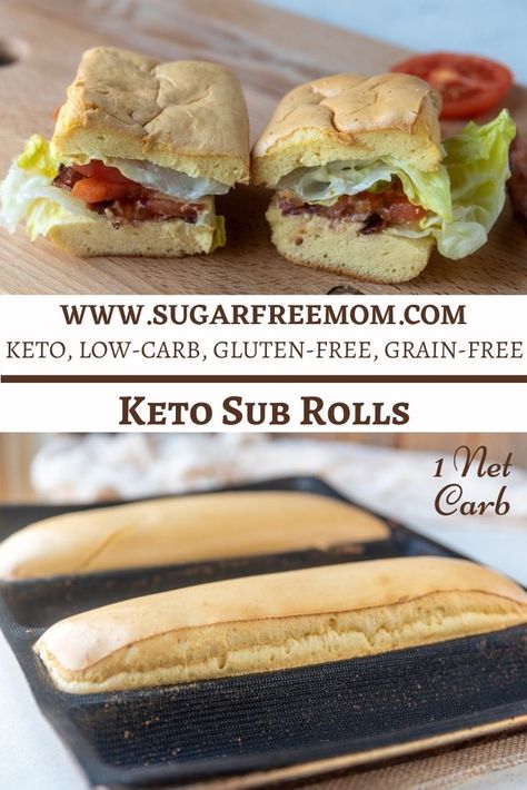 Keto Rolls, Best Low Carb Bread, Keto Buns, Sub Rolls, Best Keto Bread, Parmesan Meatballs, Keto Breads, Hot Sandwich, Low Carb Baking