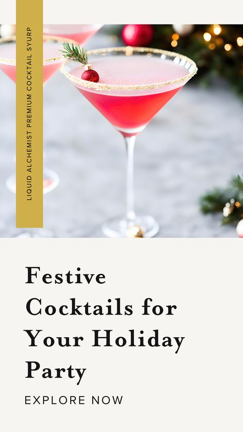 From Toddy or Nice to Midnight Manhattan, explore the best holiday cocktails. Perfect for cozy nights or festive celebrations!   festive holiday drinks, Liquid Alchemist cocktails, holiday drink recipes, Christmas cocktail ideas, winter party drinks, hot toddy recipes, apple spice cocktails, blood orange cocktails, festive whiskey recipes, cozy holiday drinks, cocktail party inspiration, seasonal drink syrups Holiday Drink Recipes Christmas, Winter Party Drinks, Christmas Cocktail Ideas, Alchemist Cocktails, Holiday Party Cocktails, Whiskey Based Cocktails, Christmas Cocktail Drinks, Holiday Drink Recipes, Holiday Cocktails Christmas