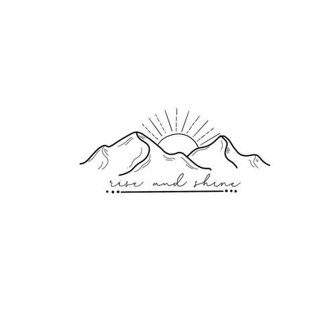 Austria Tattoo, Mountain Tattoo Simple, Skiing Tattoo, Groovy Glam, Shine Tattoo, Small Mountain Tattoo, Berg Tattoo, Sunrise Tattoo, Mountains Tattoo