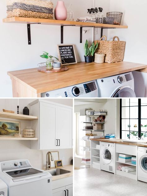 Ikea Laundry Room Shelves, Laundry Room Organization Ikea, Ikea Laundry Sink, Loundroom Ideas Ikea, Ikea Laundry Room Ideas Hacks, Ikea Washroom Ideas, Diy Ikea Laundry Room, Elfa Laundry Room Ideas, Ikea Cabinets Laundry Room