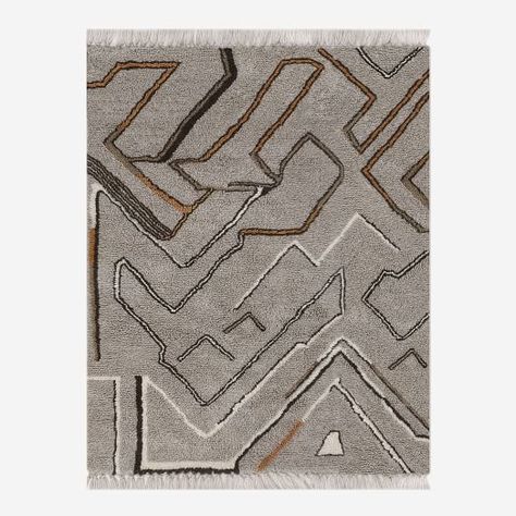 Up to 70% Off Warehouse Sale | West Elm Modern Wool Rugs, All Modern Rugs, Copper Brown, Wool Kilim Rug, 8x10 Area Rugs, Sisal Rug, Cotton Rug, Abstract Lines, Contemporary Rugs