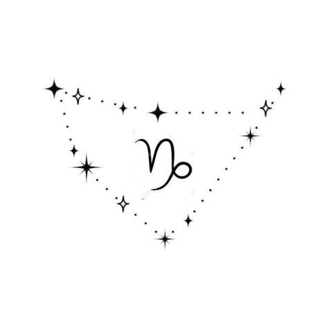 Capricorn Meaning Tattoos, Dainty Capricorn Tattoo, Capricorn Sign Tattoo Symbols, Capricorn Tattoo Constellation, Capricorn Star Constellation Tattoo, Capricorn Star Tattoo, Capricorn Minimalist Tattoo, Zodiac Tattoos Capricorn, Capicorn Tatoos Ideas