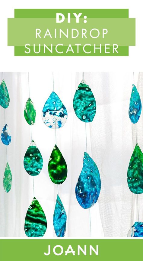 Learn how to make Raindrop Sun Catcher at JOANN fabric and craft store online. Find detailed step-by-step instructions to complete your project today! Windchimes Diy, Senior Crafts, Suncatcher Diy, Diy Suncatchers, Easter Decorations Table, Suncatcher Craft, Church Easter Decorations, Diy Wind Chimes, Crafts For Seniors