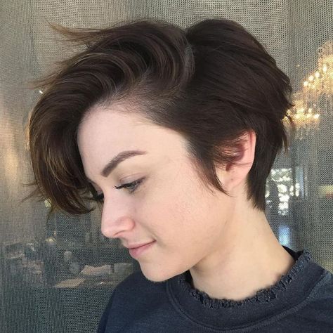 40 Short Haircuts for Girls with Added Oomph Boy Cut Hairstyle, Tomboy Cut, Androgynous Hair, Long Pixie Hairstyles, Tomboy Hairstyles, Boy Cut, Girls Short Haircuts, Cute Short Haircuts, Haircut Styles