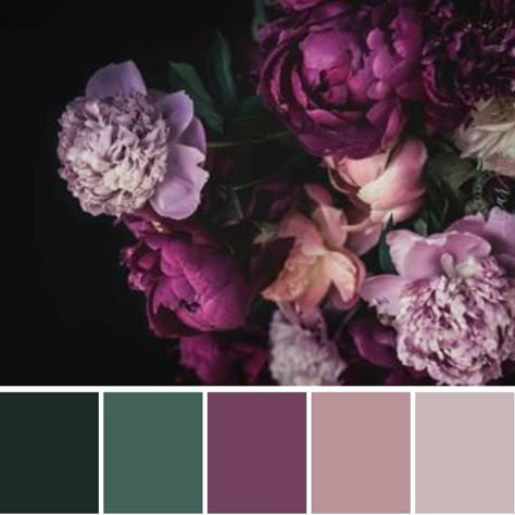 Color Pallets Emerald Green, Emerald Green Weddings Spring, Colors To Go With Emerald Green, Emerald Green Fashion Color Combinations, Emerald Green And Violet Wedding, Plum Emerald Wedding, Jewel Coloured Wedding, Wedding Color Palette Emerald Green, Enchanted Forest Color Pallet