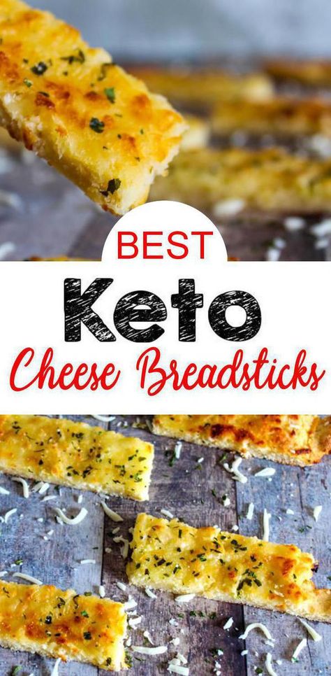 YUMMY Keto Cheese Bread sticks. The BEST low carb cheese bread everyone will love. Tasty bread great eating by themselves or dipping in keto friendly ranch dressing or marinara sauce. If you are missing bread try these cheesy keto breadsticks you will love these! Try this keto food recipe today as keto snacks, keto appetizers, keto side dish - server w/ your keto dinner or keto lunch. #snacks #appetizers Pillsbury Breadsticks, Cheese Keto Bread, Keto Bread Sticks, Yeast Breadsticks, Easy Breadsticks, Keto Breadsticks, Cheese Breadsticks, Breadsticks Easy, Galletas Keto