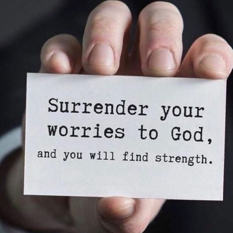 Surrender your worries to God, and you will find strength. Daily Bible Scriptures, Jesus Christ Quotes, Surrender To God, Christian Post, Mom Life Quotes, Philippians 4 13, Christian Devotions, Philippians 4, Daily Bible Verse