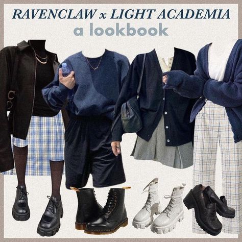 ₊˚ˑ༄ؘ jimena 🎞🧋🪐 on Instagram: "- ,, 🦅 [ ravenclaw x light academia lookbook ]⌇·˚ ༘ • • comment which outfit is your favorite 🤍" Astroacademia Outfits, Academia Blue Outfit, Harry Potter Inspired Outfits Ravenclaw, Astro Academia Outfit, Blue Academia Outfits, Ravenclaw Outfit Ideas, Light Academia Lookbook, Ravenclaw Inspired Outfits, Ravenclaw Aesthetic Outfit