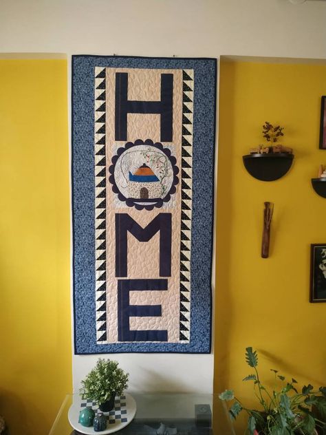 Excited to share this item from my #etsy shop: Home quilt, wall hanging, quilted wall hanging, home quilt, home decor, home decoration, wall hanging Hand Quilting Patterns, Quilt Wall Hanging, Quilted Wall Hanging, Modern Baby Quilt, Homemade Quilts, Quilt Modernen, Fiber Art Quilts, Quilt Wall, Love Simple