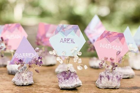 crystal wedding place holder paperweights Creative Seating Cards, Creative Seating, Geode Cake Wedding, Galaxy Party, Geode Wedding, Agate Wedding, Bohemian Wedding Inspiration, Essense Of Australia, Wedding Favors Cheap