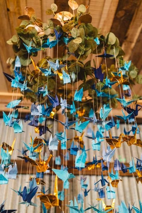 Bird Themed Wedding, Ceiling Details, Cheap Wedding Decorations, Prom Themes, Origami Wedding, Origami Decoration, Bird Wedding, Oklahoma Wedding, Bride Guide