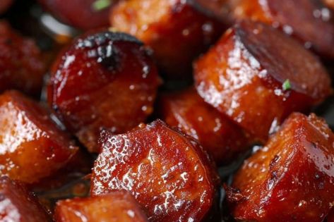 Crockpot Sweet Kielbasa, Slow Cooker Honey Mustard Kielbasa Bites, Kielbasa Sweet And Sour, Keilbasa Recipes Crockpot Appetizers, Candied Kielbasa Crockpot, Kielbasa Appetizer Crockpot, Kielbasa Recipes Appetizers, Kielbasa Appetizer Recipes, 2 Qt Crockpot Recipes