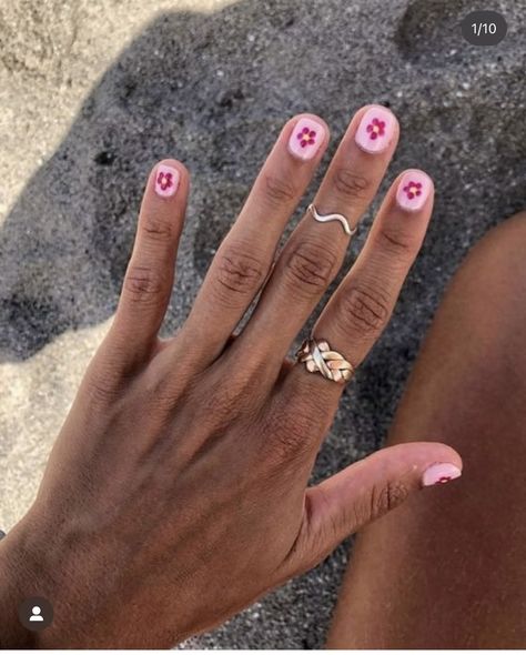 Nailart Aesthetic, Summer Nailart, Gel Nails At Home, Short Gel Nails, Aesthetic Nails, Vacation Nails, Beach Nails, Clean Nails, Summer Nail