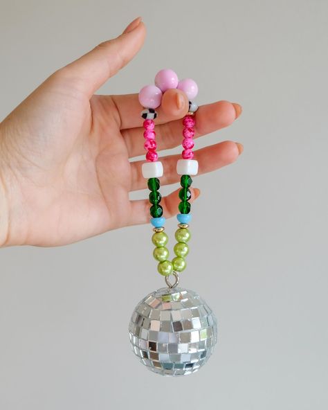 BEADED DISCO BALL ORNAMENTS ARE HERE 🪩🎄💖 where the worlds of jewelry, color, and fun collide for the holidays!!! i’ve been holding onto this idea for over a year and i’m SO excited to finally bring it into the world!! these ornaments have so many of my favorite things combined into one and i’ve never seen anything else like it before. i hope they add some sparkly funky vibes to your holiday decor this season!!! ✨ this is a small batch run with 6 unique designs so buy now before they’re go... Ball Keychain Diy, Disco Ball Keychain, Disco Ball Ornaments, Funky Vibes, Pasta Party, Diy Keychain, Love Languages, One Life, Ball Ornaments