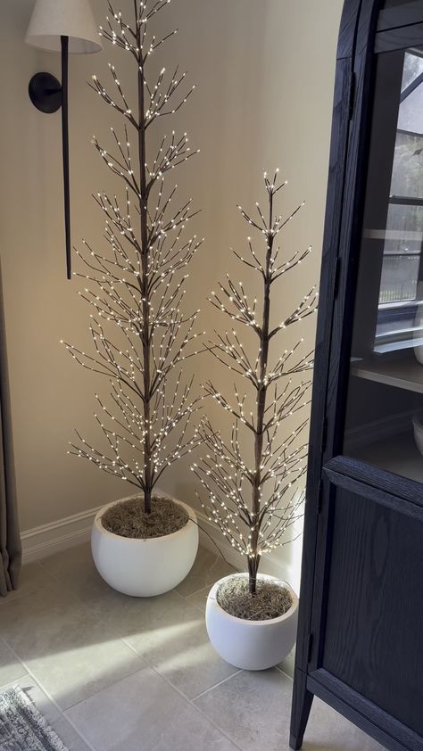 Lit Twinkling Twig Tree curated on LTK Twig Trees Christmas, Twig Christmas Tree Ideas, Twig Trees With Lights, Diy Twig Tree, Lighted Christmas Trees, Stick Tree, Twig Christmas Tree, 2024 Party, Christmas Entry