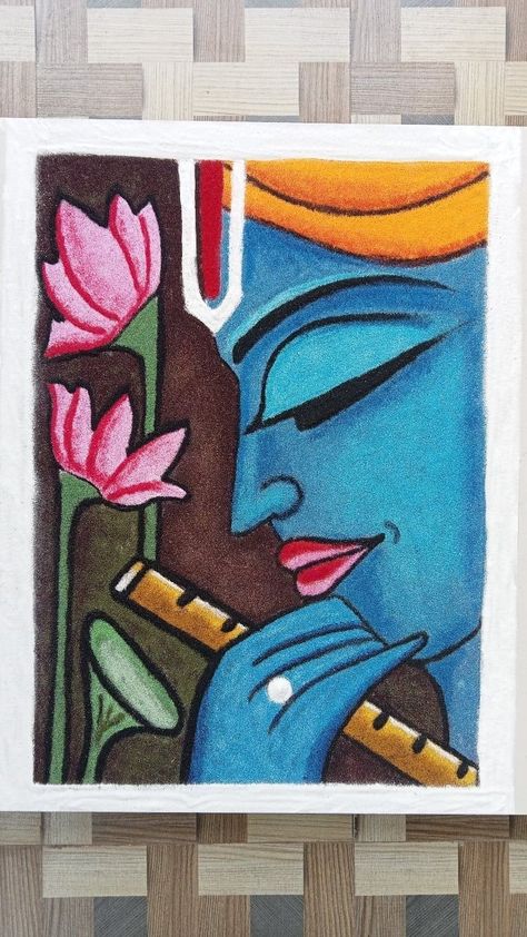 Krishna Rangoli, Poster Rangoli, Very Easy Rangoli Designs, Welcome To My Youtube Channel, Easy Mandala Drawing, Rangoli Designs Latest, Simple Rangoli Designs Images, Rangoli Ideas, New Rangoli Designs