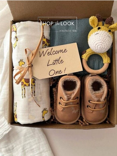 Found the perfect set for your baby shower gifting with this chic Giraffe-themed bundle! Includes crochet rattle, swaddle blanket, moccasin shoes, knit hat, and personalized wood tag. Perfect for a stylish giraffe nursery! 

Follow my shop @OliveHillandVine on the @shop.LTK app to shop this post! Baby Shower Gift Ideas For Boys, Baby Boy Gift Ideas, Baby Gift Packs, Baby Toys 6 Months, Baby Boy Gift Set, Crochet Giraffe, Handmade Baby Shower Gift, Having A Baby Boy