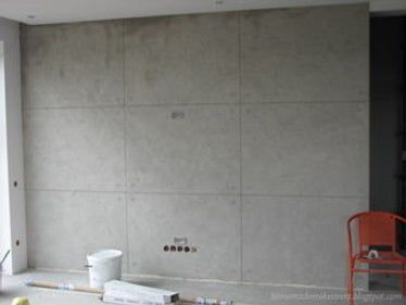 DIY CONCRETE TV WALL: 5 Steps Concrete Tv Wall, Cement Wall Ideas, Diy Fireplace Makeover, Stone Fireplace Mantel, Home Minimalist, Types Of Concrete, Living Room Renovation, Concrete Fireplace, Cement Wall