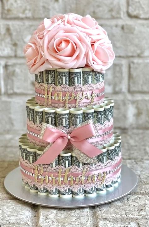 25 Creative Ways to Give Money to Adults Creative Ways To Give Money, Ways To Give Money, Money Birthday Cake, Birthday Money Gifts, Graduation Money Gifts, Graduation Money, Money Cake, Money Flowers, Money Bouquet