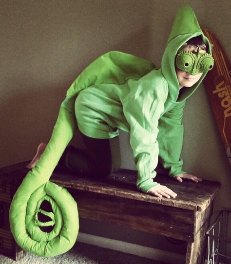 Chameleon costume success Chameleon Costume, Lizard Costume, Purim Costumes, Baby Kostüm, Halloween Costumes For 3, Book Week Costume, Dinosaur Costume, Animal Costumes, Creative Costumes