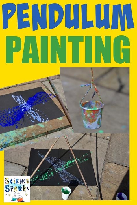 Pendulum Painting For Kids, Painting Pendulum, Simple Machines For Kids, Who Was Books, Pendulum Art, Pendulum Painting, Zoo Education, Forces And Motion, Stem Camp