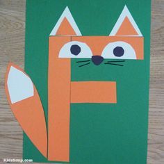 F for Fox - Letter F craft and activities for preschool F For Flower Craft, Letter F Projects For Preschool, Letter F Activities For Toddlers, F Is For, F Crafts Preschool, Toddle Room, Letter F Crafts For Preschoolers, F Craft, Letter F Craft