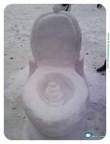 Plumbing Humor, Winter Humor, Snow Castle, Snow Fort, Winter Lovers, Funny Snowman, Snow Sculptures, Snow Art, Snow Fun