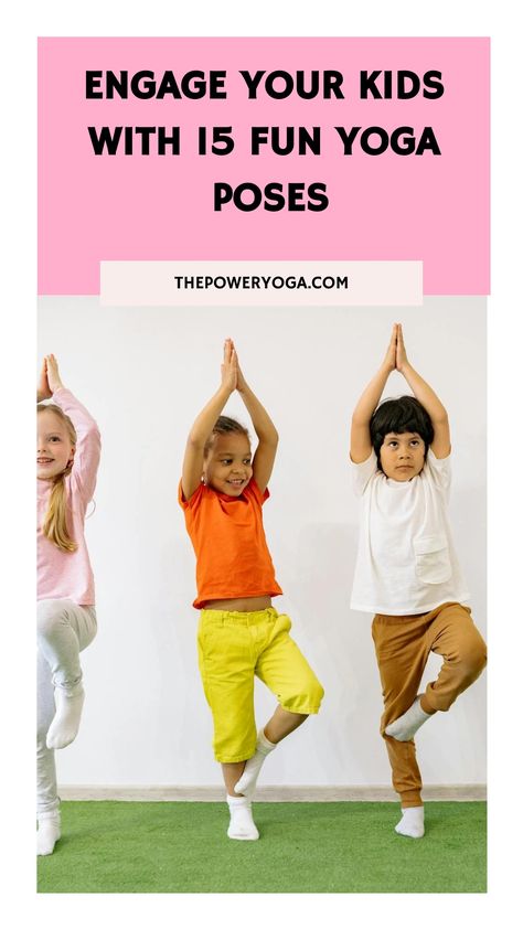 Engage Your Kids with 15 Fun Yoga Poses Yoga Activities For Kids, Quiet Toddler Activities, Fun Yoga Poses, Baby Yoga Poses, Yoga Poses For Kids, Kids Exercise, At Home Yoga, Yoga Kids, Beautiful Yoga Poses