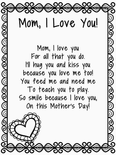 Pin by Watona Crews on Preschool | Mothers day songs, Mom poems, Happy mothers day poem Mothers Day Poems For Kids, Happy Mothers Day Poem, Mothers Day Songs, Mothers Day Crafts Preschool, Poems For Kids, Diy Mother's Day Crafts, Mother's Day Projects, God Mother, Mom Poems