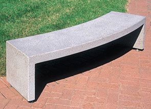 Model TF5160 | Curved Concrete Bench.  comes with color options 75" by 16" H  $327 Curved Concrete Bench, Cement Bench, Metal Picnic Tables, Wood Trash Can, Resin Patio, French Bench, Park Benches, Curved Bench, Memorial Benches